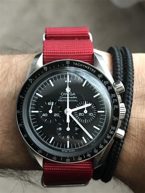 omega speedmaster red bezel|omega speedmaster watch history.